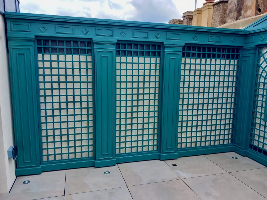 Bespoke Decorative Trellis Square 80mm gap (mini) in Dedham Vale