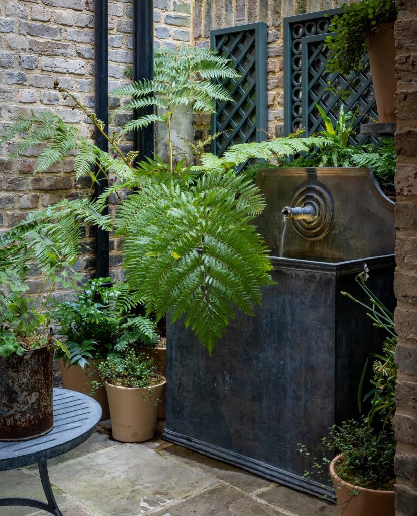 Bespoke trellis in a courtyard for Butter Wakefield Credit: Eleanor Walpole