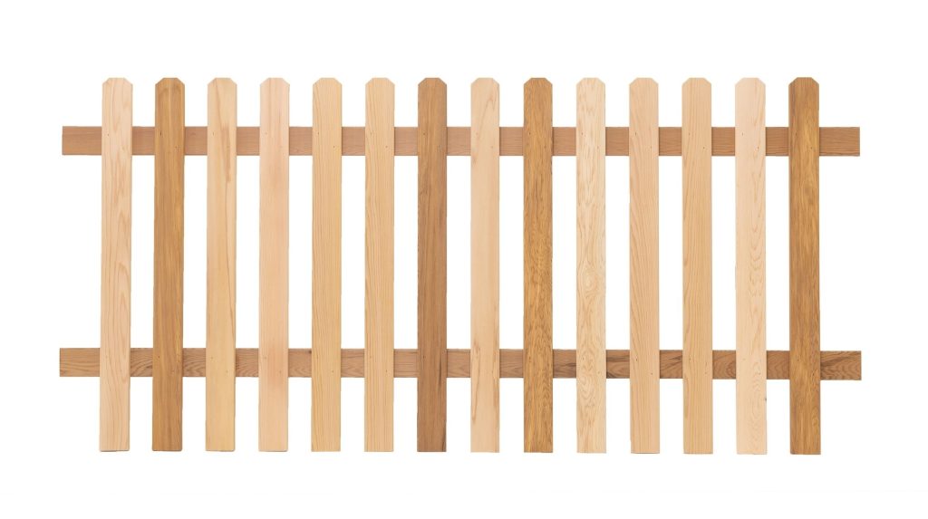 RHS Prestige Chamfered Top Picket Fencing on a white background