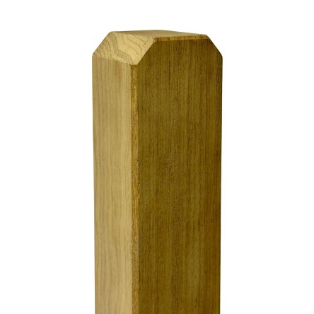 Prestige Chamfered Top Picket Fence Post in Iroko 70mm