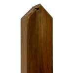 Prestige Pointed Top Picket Fence Post in Brown Treated Softwood 90mm
