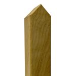 Prestige Pointed Top Picket Fence Post in Iroko 70mm