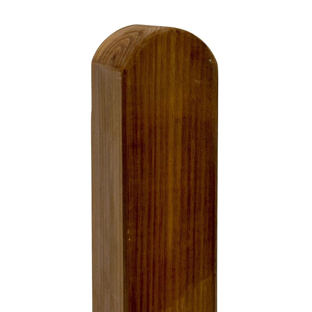 Post With Rounded Top Prestige Rounded Top Picket Fence Post 90mm x 90mm - The Garden Trellis ...