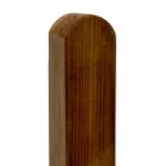 Prestige Rounded Top Picket Fence Post in Brown Treated Softwood 90mm