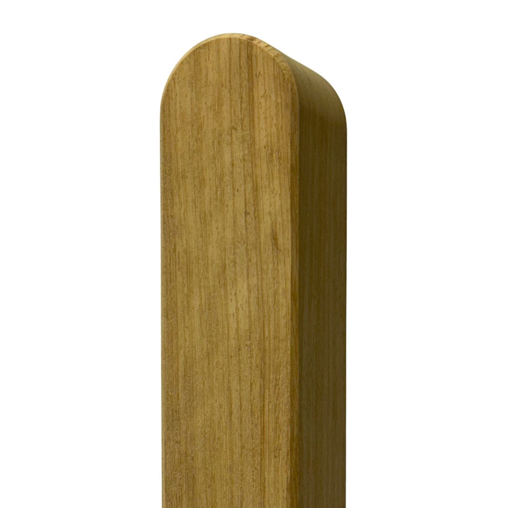 Prestige Rounded Top Picket Fence Post in Iroko 70mm