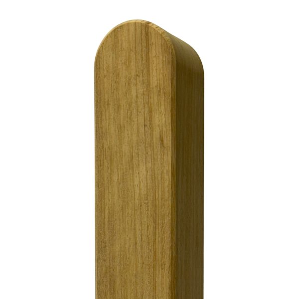 Prestige Rounded Top Picket Fence Post in Iroko 70mm