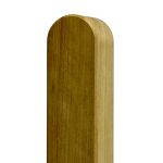 Prestige Rounded Top Picket Fence Post in Iroko 90mm