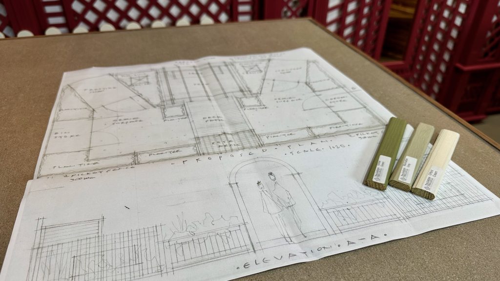 Plans for The Garden Trellis Co stand for RHS Sandringham by Paul Baines