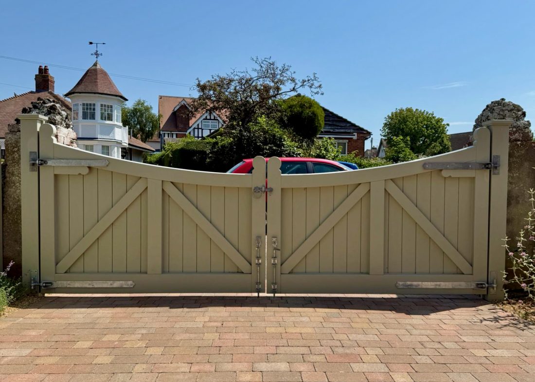 Bespoke Painted Driveway Gates back
