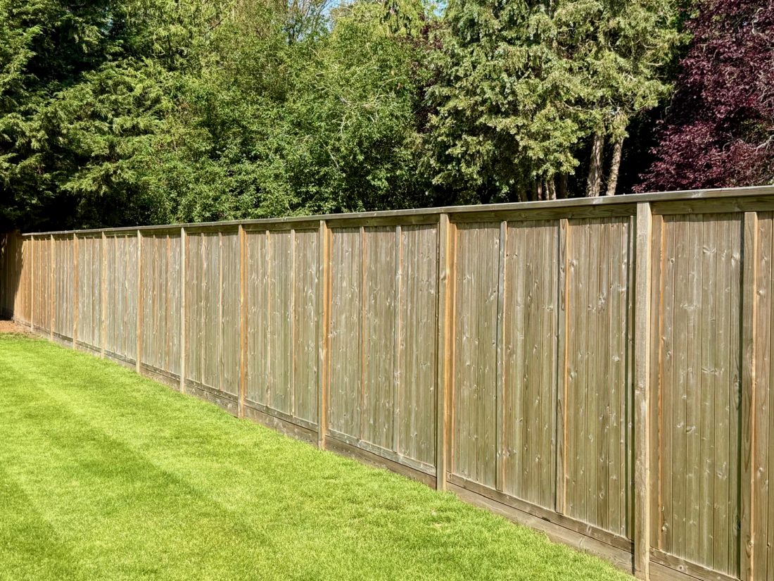 Heavy Duty Solid Panels creating a secure garden fence