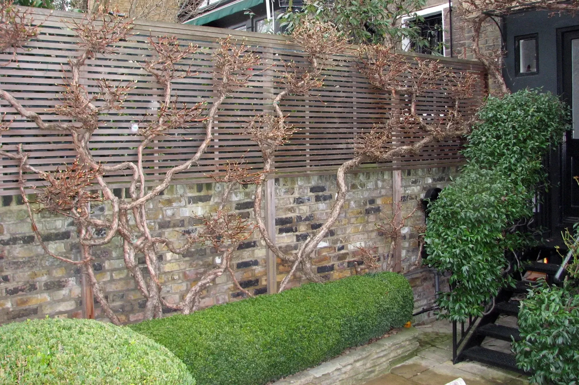 Weathered slatted panels